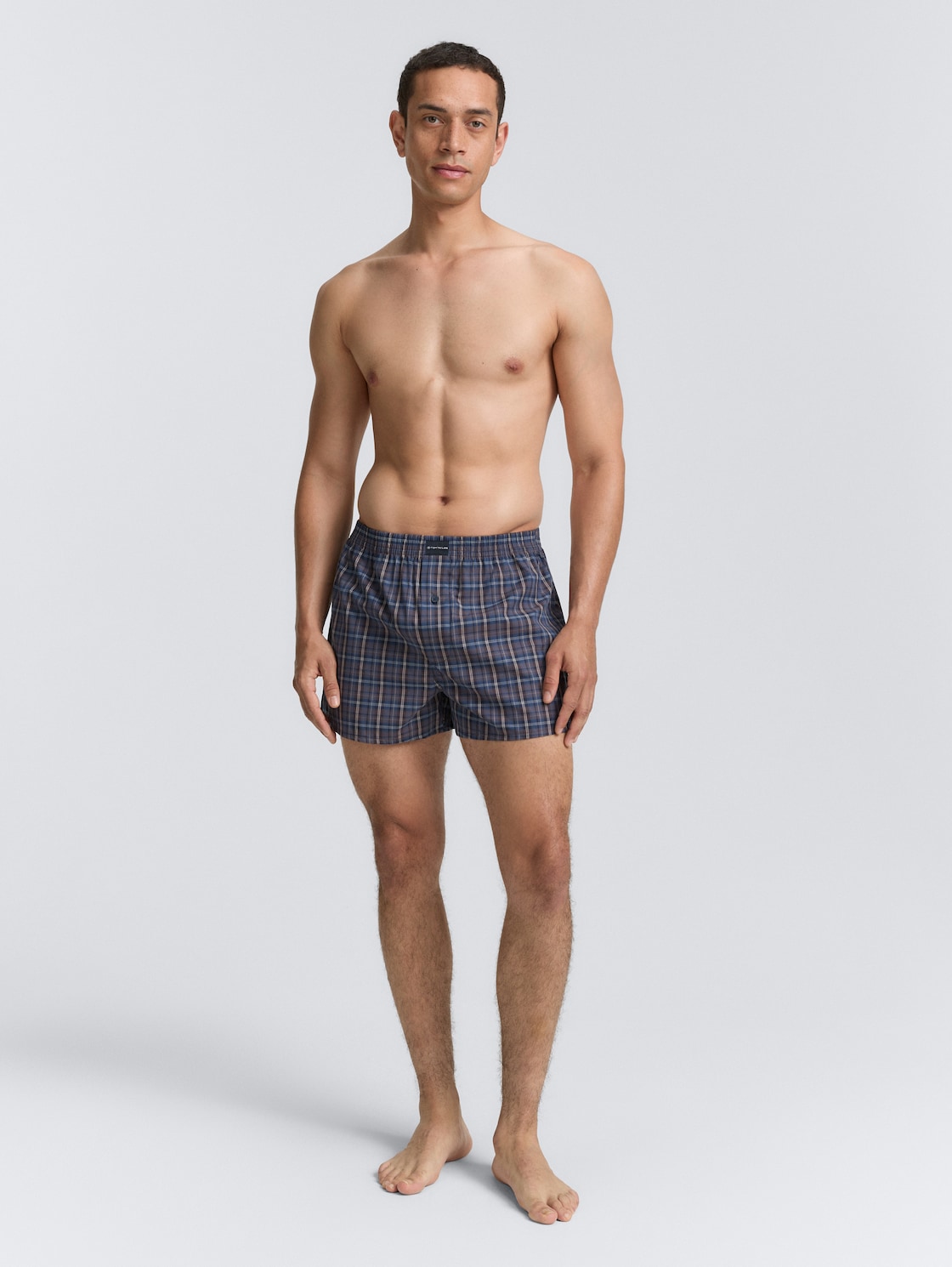 Thumbnail - TOM TAILOR Herren Kurze Boxershorts im 2er-Pack, braun, Kariert, Gr. L/6