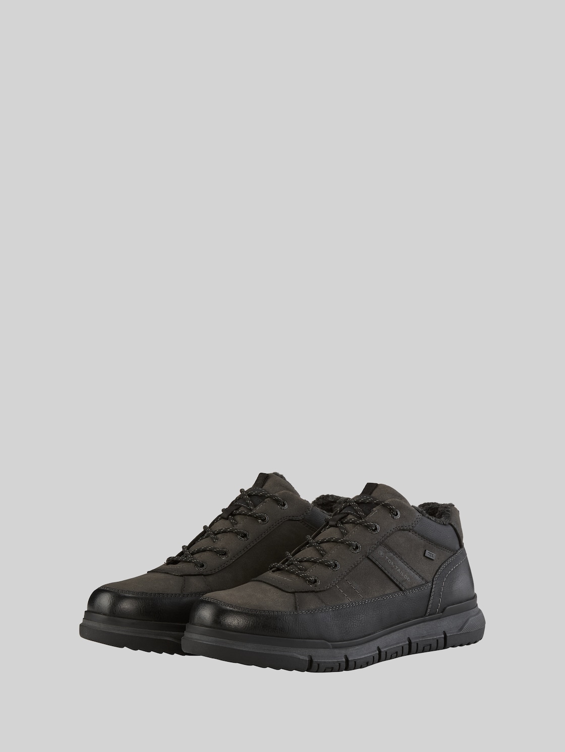 TOM TAILOR Herren Wasserdichte Schnürschuhe, grau, Uni, Gr. 43