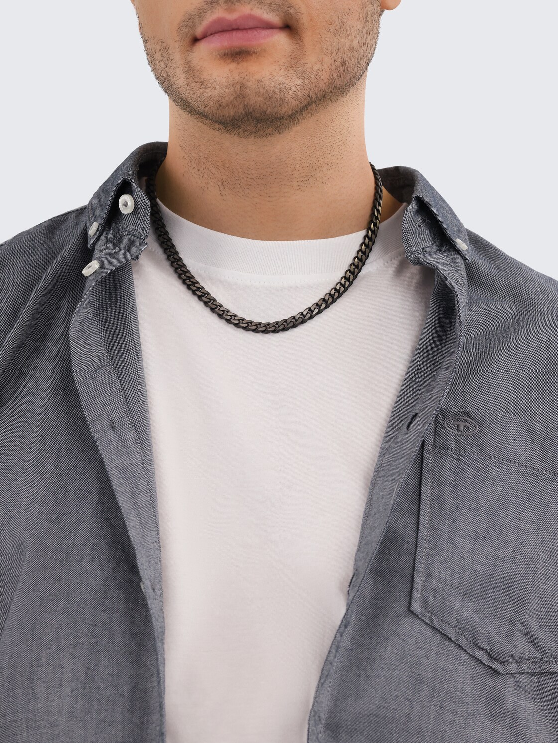 Thumbnail - TOM TAILOR Herren Halskette aus Edelstahl mehrfarbig, grau, Gr. ONESIZE