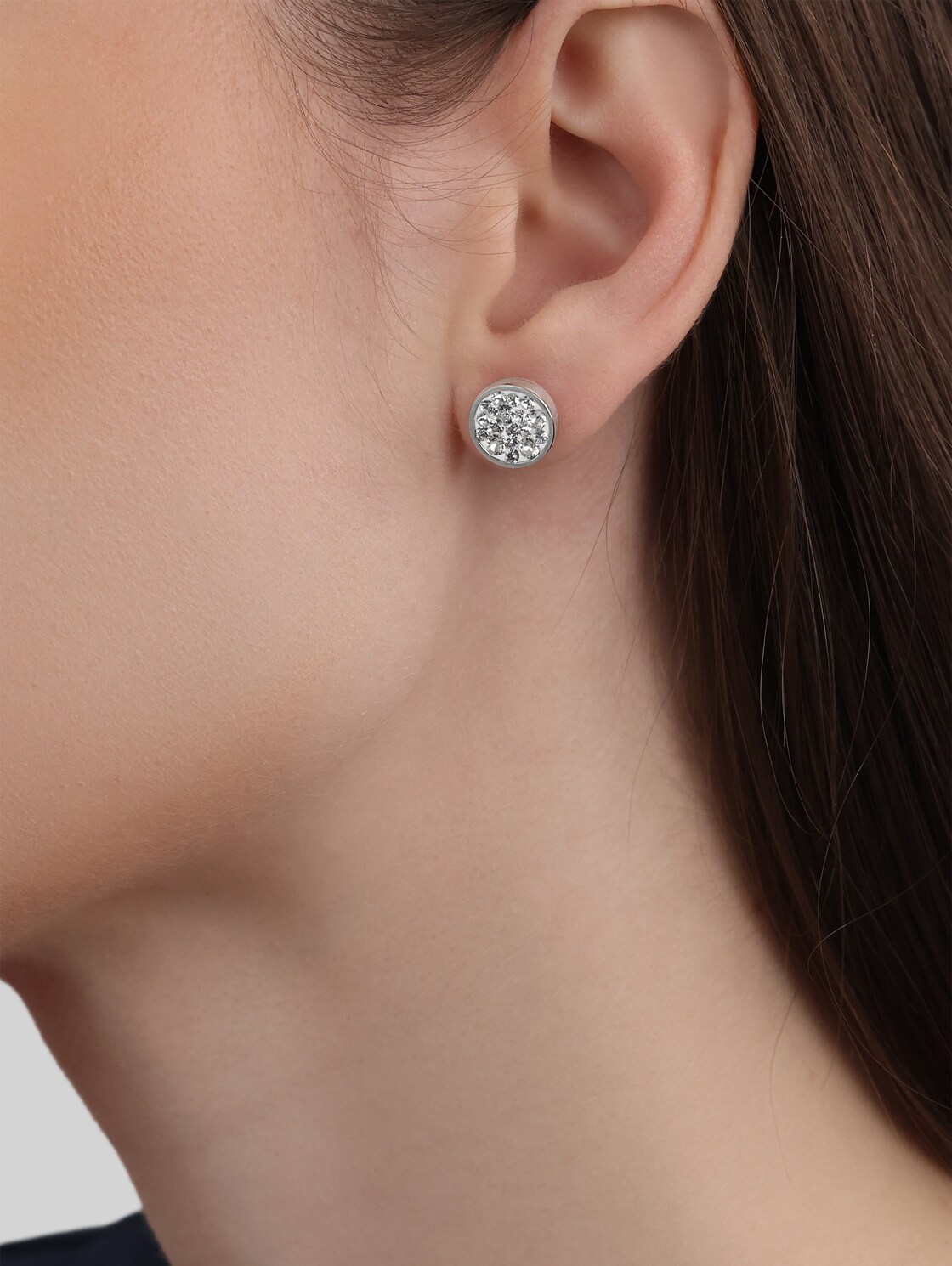  Tom Tailor Damen Ohrstecker Aus Edelstahl Silber - Stein Kristallglas Crystal 001, Silber, Gr. Onesize 