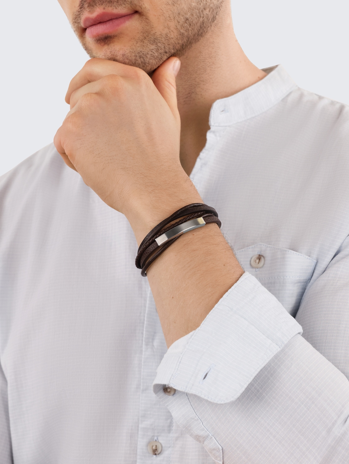 Thumbnail - TOM TAILOR Herren Gravurarmaband aus Edelstahl silber, silber, Gr. ONESIZE