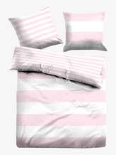gestreifte Wende-Bettwäsche - unisex - rose gestreifte Wende-Bettwäsche - unisex - rose - 1 - TOM TAILOR