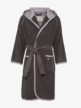 Bademantel mit Details aus Satin - unisex - dunkelgrau / dark grey Bademantel mit Details aus Satin - unisex - dunkelgrau / dark grey - 1 - TOM TAILOR