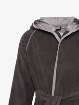 Bademantel mit Details aus Satin - unisex - dunkelgrau / dark grey Bademantel mit Details aus Satin - unisex - dunkelgrau / dark grey - 3 - TOM TAILOR