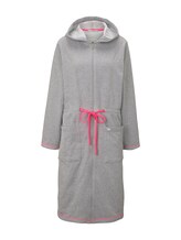 TOM TAILOR Unisex Bademantel mit Neon-Details, rot, Melange Optik, Gr. XL