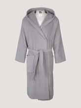 hooded bathrobe - unisex - silber / silver hooded bathrobe - unisex - silber / silver - 9 - TOM TAILOR