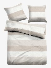 striped bed linen - unisex - taupe striped bed linen - unisex - taupe - 1 - TOM TAILOR
