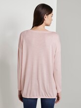 Long sleeve top with bead embroidery - Women - rose smoke melange Long sleeve top with bead embroidery - Women - rose smoke melange - 2 - TOM TAILOR
