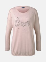 Langarmshirt mit Perlenstickerei - Frauen - rose smoke melange Langarmshirt mit Perlenstickerei - Frauen - rose smoke melange - 2007 - TOM TAILOR