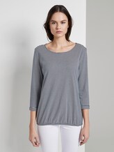 Top with textured stripes - Women - Stripe Ori Sweat Top with textured stripes - Women - Stripe Ori Sweat - 1 - TOM TAILOR