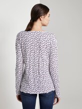 Longsleeve met motief en kreukeffecten - Frauen - Leaves AOP Off-White Longsleeve met motief en kreukeffecten - Frauen - Leaves AOP Off-White - 2 - TOM TAILOR
