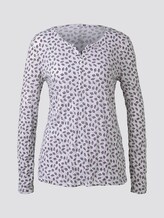 Longsleeve met motief en kreukeffecten - Frauen - Leaves AOP Off-White Longsleeve met motief en kreukeffecten - Frauen - Leaves AOP Off-White - 7 - TOM TAILOR