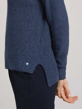 Pullover mit Wabenstruktur - Frauen - Dark Denim Blue Pullover mit Wabenstruktur - Frauen - Dark Denim Blue - 9 - TOM TAILOR