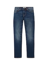 TOM TAILOR Herren Josh Regular Slim Jeans, blau, Logo Print, Gr. 34/32