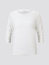 Jumper with structured pattern - Women - Off White Jumper with structured pattern - Women - Off White - 7 - TOM TAILOR Denim
