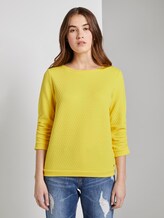 Jumper with structured pattern - Women - Golden Summer Yellow Jumper with structured pattern - Women - Golden Summer Yellow - 1 - TOM TAILOR Denim