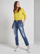 Jumper with structured pattern - Women - Golden Summer Yellow Jumper with structured pattern - Women - Golden Summer Yellow - 3 - TOM TAILOR Denim