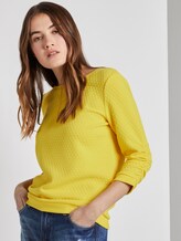 Jumper with structured pattern - Women - Golden Summer Yellow Jumper with structured pattern - Women - Golden Summer Yellow - 5 - TOM TAILOR Denim