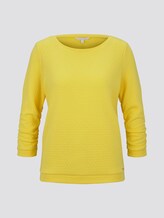 Jumper with structured pattern - Women - Golden Summer Yellow Jumper with structured pattern - Women - Golden Summer Yellow - 7 - TOM TAILOR Denim