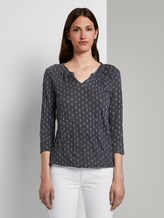 Henley Shirt - Frauen - navy anchor design Henley Shirt - Frauen - navy anchor design - 1 - TOM TAILOR
