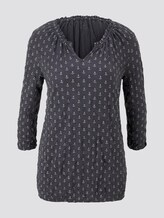 Henley Shirt - Frauen - navy anchor design Henley Shirt - Frauen - navy anchor design - 7 - TOM TAILOR