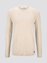 Textured jumper - Men - Ecru Melange Textured jumper - Men - Ecru Melange - 7 - TOM TAILOR Denim