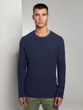 Strukturierter Pullover - Männer - Sky Captain Blue Non-Solid Strukturierter Pullover - Männer - Sky Captain Blue Non-Solid - 1 - TOM TAILOR Denim