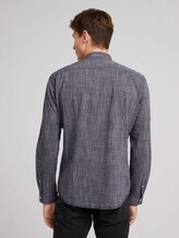 Dezent gemustertes Hemd - Männer - Black Iris Blue Dezent gemustertes Hemd - Männer - Black Iris Blue - 2 - TOM TAILOR Denim