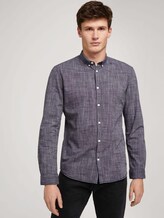 Dezent gemustertes Hemd - Männer - Black Iris Blue Dezent gemustertes Hemd - Männer - Black Iris Blue - 5 - TOM TAILOR Denim