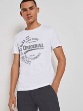 T-shirt with a print - Men - White T-shirt with a print - Men - White - 5 - TOM TAILOR Denim
