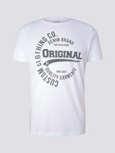 T-shirt with a print - Men - White T-shirt with a print - Men - White - 7 - TOM TAILOR Denim