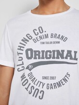 T-shirt with a print - Men - White T-shirt with a print - Men - White - 9 - TOM TAILOR Denim