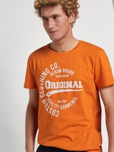 T-shirt with a print - Men - perfect orange T-shirt with a print - Men - perfect orange - 5 - TOM TAILOR Denim
