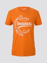 T-shirt with a print - Men - perfect orange T-shirt with a print - Men - perfect orange - 7 - TOM TAILOR Denim