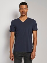 T-Shirt mit V-Ausschnitt - Männer - Sky Captain Blue T-Shirt mit V-Ausschnitt - Männer - Sky Captain Blue - 1 - TOM TAILOR Denim