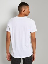 T-shirt with V-neckline - Men - White T-shirt with V-neckline - Men - White - 2 - TOM TAILOR Denim