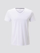 T-shirt with V-neckline - Men - White T-shirt with V-neckline - Men - White - 7 - TOM TAILOR Denim