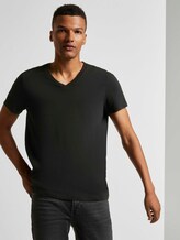 T-Shirt mit V-Ausschnitt - Männer - Black T-Shirt mit V-Ausschnitt - Männer - Black - 5 - TOM TAILOR Denim