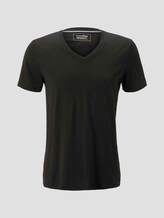 T-Shirt mit V-Ausschnitt - Männer - Black T-Shirt mit V-Ausschnitt - Männer - Black - 7 - TOM TAILOR Denim