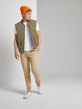 Chino trousers with belt - Men - Smoked Beige Chino trousers with belt - Men - Smoked Beige - 3 - TOM TAILOR Denim