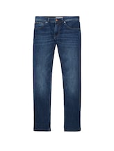TOM TAILOR DENIM Herren Aedan Straight Jeans, blau, Logo Print, Gr. 29/32