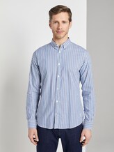 Gemustertes Hemd - Männer - blue shades stripe Gemustertes Hemd - Männer - blue shades stripe - 1 - TOM TAILOR