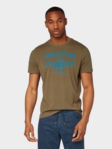 T-Shirt mit Logo-Print - Männer - Olive Drap T-Shirt mit Logo-Print - Männer - Olive Drap - 1 - TOM TAILOR