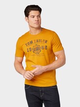 T-Shirt mit Logo-Print - Männer - Flame Brown T-Shirt mit Logo-Print - Männer - Flame Brown - 1 - TOM TAILOR