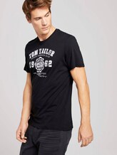 T-Shirt mit Logo-Print - Männer - Almost Black T-Shirt mit Logo-Print - Männer - Almost Black - 5 - TOM TAILOR