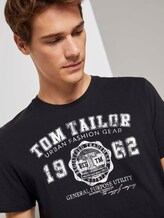 T-Shirt mit Logo-Print - Männer - Almost Black T-Shirt mit Logo-Print - Männer - Almost Black - 9 - TOM TAILOR