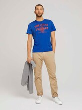 T-Shirt mit Logo-Print - Männer - Clearly Blue T-Shirt mit Logo-Print - Männer - Clearly Blue - 3 - TOM TAILOR