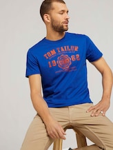 T-Shirt mit Logo-Print - Männer - Clearly Blue T-Shirt mit Logo-Print - Männer - Clearly Blue - 5 - TOM TAILOR