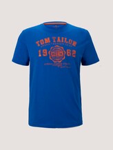 T-Shirt mit Logo-Print - Männer - Clearly Blue T-Shirt mit Logo-Print - Männer - Clearly Blue - 7 - TOM TAILOR