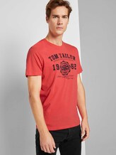 T-Shirt mit Logo-Print - Männer - Plain Red T-Shirt mit Logo-Print - Männer - Plain Red - 5 - TOM TAILOR